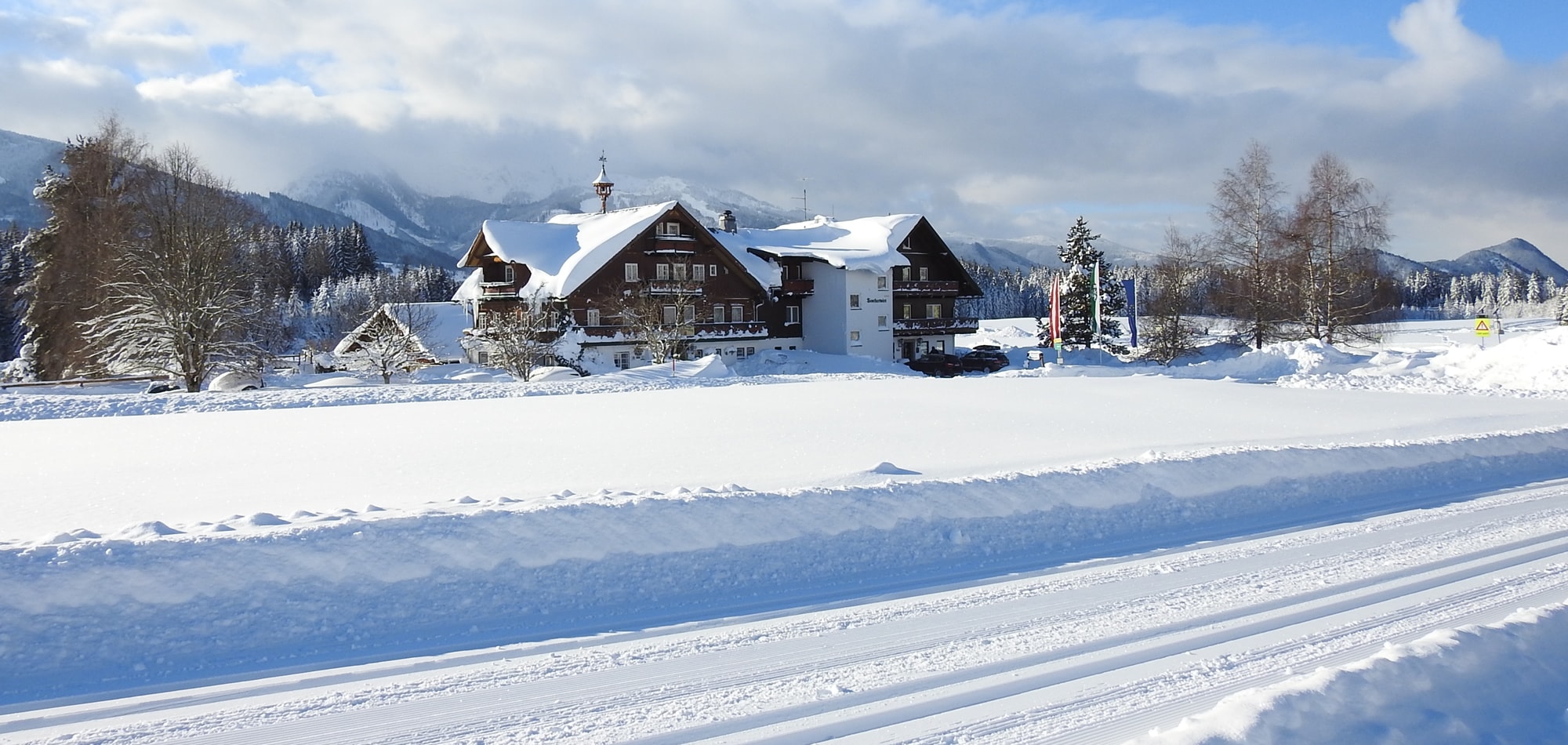 Hotel Stockerwirt in Ramsau, direkt an der Langlaufloipe